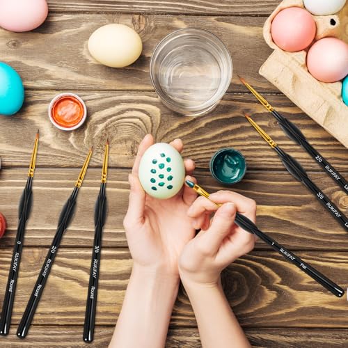Paint Brushes Set Art Supplies, 11 PCS Miniature Paint Brushes for Acrylic Painting with Triangular Handles, Artist Brushes for Oil, Face Ceramics Model Detailing Watercolor Art Drawing Black