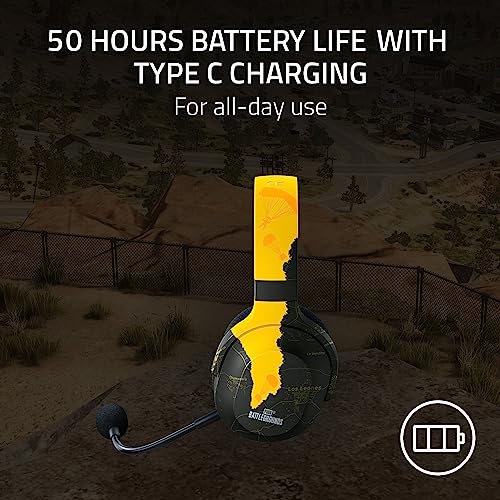 Razer Barracuda X Wireless Gaming & Mobile Headset (PC, PlayStation, Switch, Android, iOS): 2.4GHz Wireless + Bluetooth - Lightweight - 40mm Drivers - Detachable Mic - 50 Hr Battery - PUBG Edition - color: PUBG Edition, size: Standard, style: Barracuda X