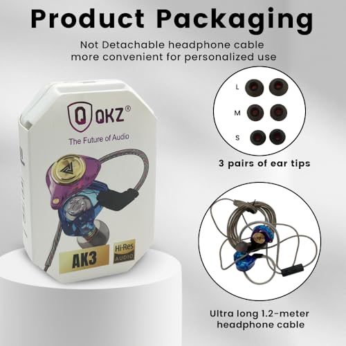 Wired Gaming Earbuds, Ak3file in Ear Monitors, Deep Bass Sound Wired Earbuds, HiFi in Ear Headphones with 1DD 10mm Dynamic Driver, IEM for Music Gaming Video Calling (Purple) - color: Purple