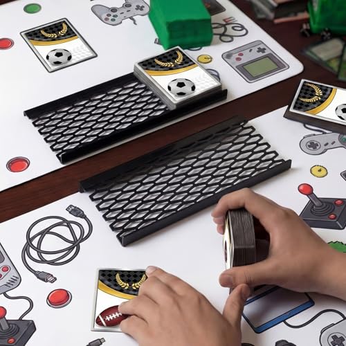 Yalikop 36 Pcs Trading Card Risers for Display Case,Grid | Acrylic Modular Display Risers for Cardshow Vendor Sport Card Board Game - style: Grid