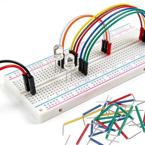 Electronics Component Fun Kit w/Power Supply Module, Electronics Basic Kit, Jumper Wire, Breadboard, Precision Potentiometer,Resistor Compatible with Arduino, Raspberry Pi, STM32 - size: Component Kit(without the board)
