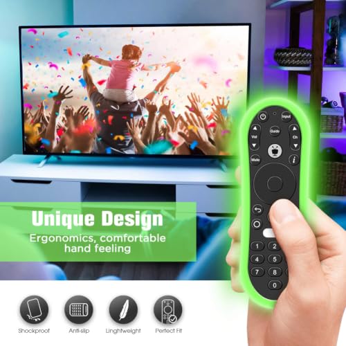 Silicone Case for TiVo Stream 4K Remote, Anti-Slip Shockproof Protective Cover for TiVo Stream Remote Controller Sleeve Protector Skin (Glow Green) - color: Glow Green