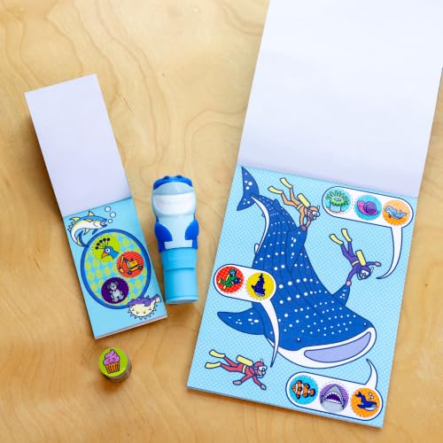 Melissa & Doug Sticker Wow! Shark Bundle, Sticker Stamper Activity Toy | 500 Surprise Stickers, Mini Pad, Shark Stamper Toy, Mess-Free Travel Toys, Arts & Crafts, Preschool Toys for Kids, Ages 3+ - color: Shark, size: Bundle