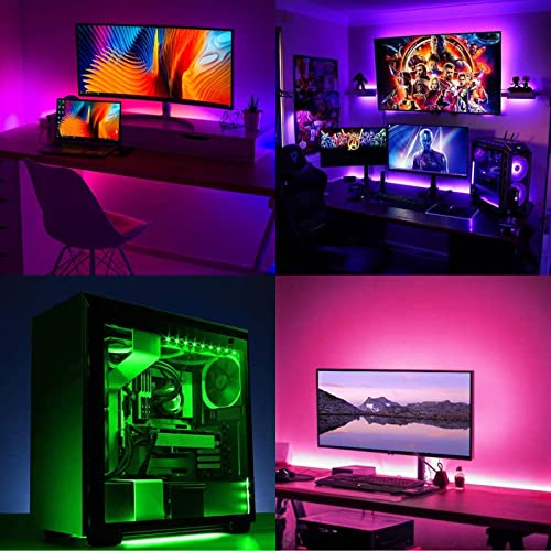 5V USB RGB LED Strip Light USB Powered 13.2ft/4M (2pcs x 6.6ft) 240LED | Flexible SMD 5050 with Controller Dimmable 19 Dynamic Modes 20 Static Colors No-Waterproof IP20 LED Tape Lights - color: RGB (Red, Green, Blue)