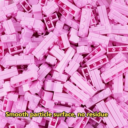 Masonry Bricks Wall Building Accessories: 340PCS Classic Masonry Profile Block Parts and Pieces Creative Construction Bulk,MOC Friends House Castle Pieces (Pink) - color: Pink