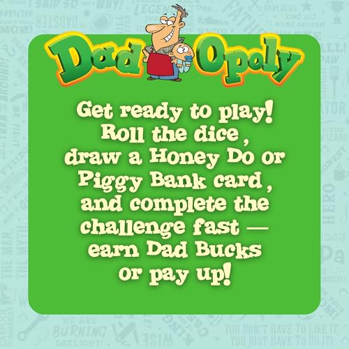 DadOpoly – The Hilarious Family Board Game for Dads and Kids, Family Night Laughs, and Dad Humor Fun