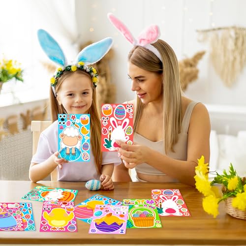 48 Sheets Easter Stickers for Kids Bulk Cute Holiday Stickers Funny DIY Crafts Activities Party Favors Game Gifts for Boys Girls - style: Easter