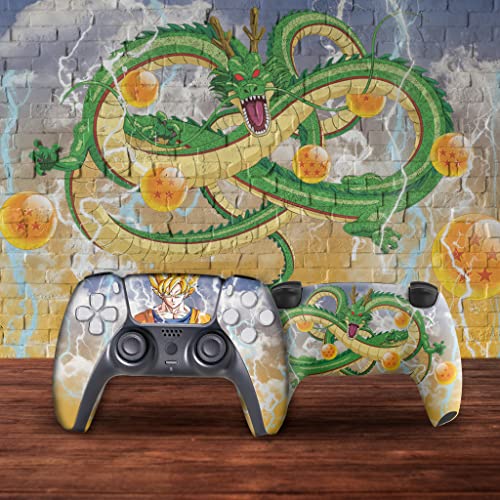 D. B. Z. Go-Ku Custom PS-5 Controller Wireless compatible with Play-Station 5 Console by BCB Controllers | Proudly Customized in USA with Permanent HYDRO-DIP Printing (NOT JUST A SKIN) (MODDED) - color: D. B. Z. Go-Ku, size: Modded - Front & Back Print