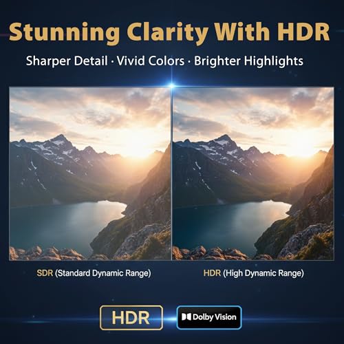 HDMI 2.1 8K Ultra High Speed Cable 3m/10ft 48 Gbps 8K 60 Hz 4K 120 Hz HDR10+ HDCP 2.3 eARC Dolby Vision, for PS5/Xbox/Switch 8K/4K TV, Laptop, PC Monitor, 4K UHD Blu-ray Player (3m/10ft) - size: 10 ft