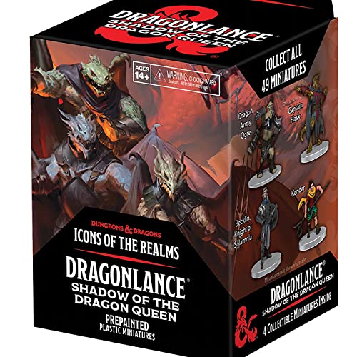 D&D Icons of The Realms: Dragonlance Booster (Set 25) - 4 Figure Set, Randomly Assorted, Pre-Painted, Contains Small, Medium & Large Miniatures, RPG Figures, Roleplaying Game, Dungeons & Dragons