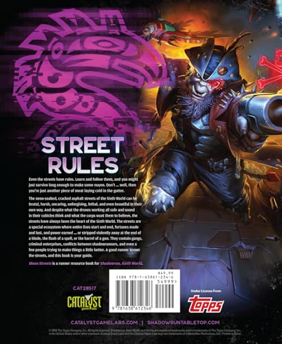 Catalyst Game Labs Shadowrun: Mean Streets, Cyberpunk Fantasy RPG Sourcebook, Urban Crime Campaign Setting