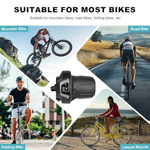 7 Speed Bike Shifter SL-RV300-7 Speed Shifter Lever Bicycle Twist Grip Thumb Gear Shifter for MTB Folding Mountain Bike - size: RV300-7R