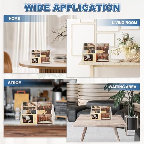 PATIKIL 5 Tier Acrylic Card Display Stand, Portable Postcard Rack Holder Organizer Versatile Display for Trading Cards Baseball PSA Stickers Stamp, Clear - color: Clear, style: 5 Tier