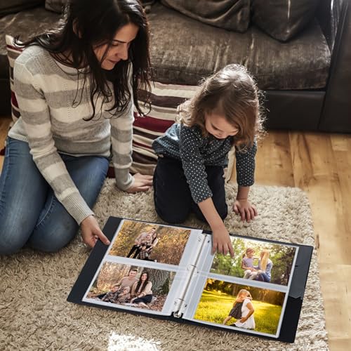 25 Pack 5 x 7 Photo Sleeves for 3 Ring Binder(200 Pictures) | Heavy-Duty Archival Photo Page Protectors, Clear Picture Album Refill Pages Holds, Acid-Free - size: 5x7inch-2pocket, style: 25 pack