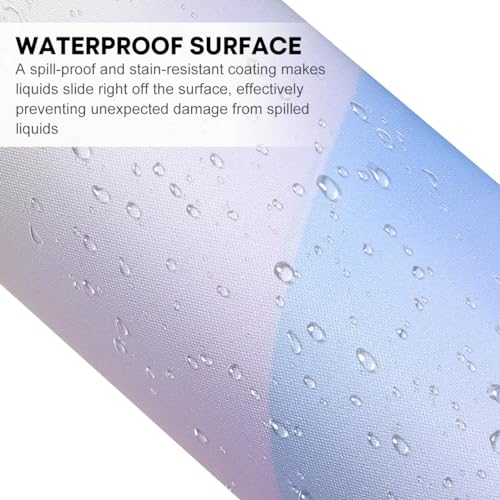 JIKIOU Ergonomic Keyboard Wrist Rest &Large Mouse Pad&Mouse Wrist & Cup Pad | Cute Cloud Shape, 4 in 1 Memory Foam Desk Mat, Ultra-smooth Surface, Savior of Wrist Pain, Anti-slip Rubber Base, Waterproof - color: 01Rainbow