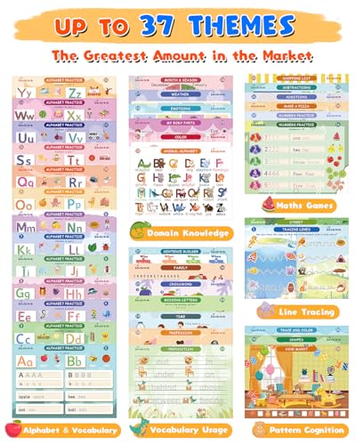 Baobrava Preschool Learning Activities, 37 Themes Tracing Activity Books Ages 3-8, Toddler Handwriting Practice Kindergarten Workbooks, Travel Game Toys for Road Trip Car Airplane,Gifts for Boys Girls - style: I Can Write Book Game