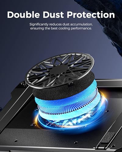 AICHESON Gaming Laptop Cooler Cooling Pad, Ultra Cooling with 10°C-35°C Temperature Drop, RGB Turbo Fan Stand Base for 14-19 inch Computer Laptops - color: 12V