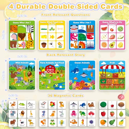 Magnetic Feature Matching Game Set with 4 Sortiing Mats, Memory Game for Kids Ages 2-4, Toddlers Sorting Toys for Kids 3 4 5, Special Education Classroom Supplies