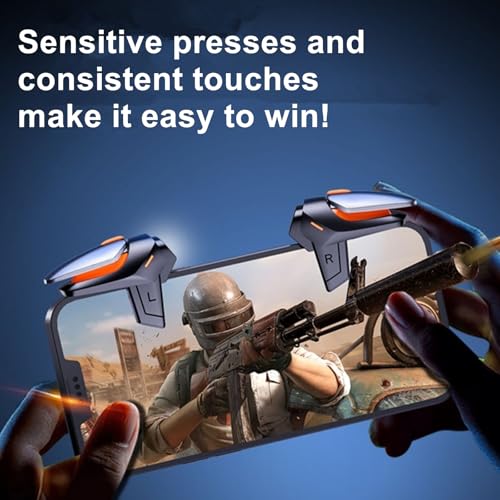 Leprato Mobile Controller, Mobile Game Trigger Cellphone Gaming Joystick Compatible with Android iOS Phones Gifts for Men Women Game Lovers - color: Black