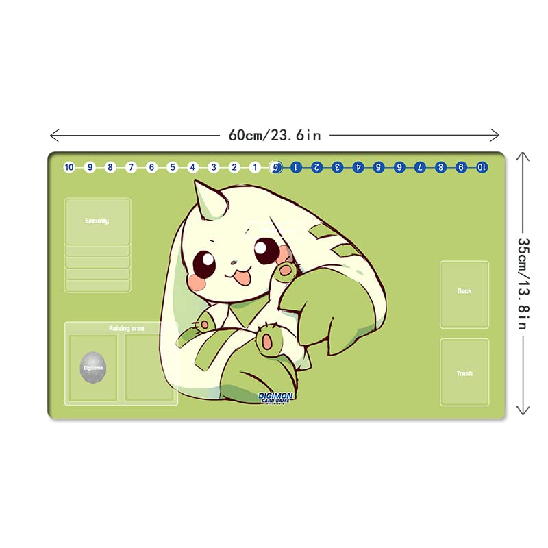 New DTCG Duel Playmat Digimon Board Terriermon Trading Card Game Mat Desk Pad + Free Bag (ZD002-033-SM)