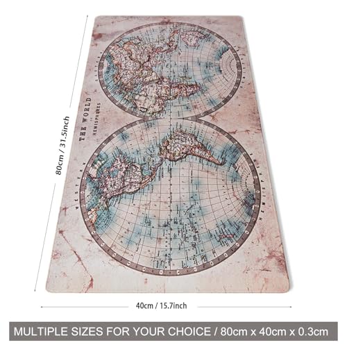 Big Mouse Pad Gaming, Stitch Mouse Pad, Pad for Keyboard and Mouse, Large Mouse Mat, Spill-Proof Surface and Anti-Skid Base, XXL 31.5” x 15.8” 80 x 40cm - color: Map 2, size: 31.5L x 15.8W inches