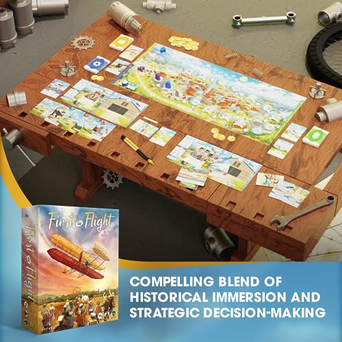 First In Flight: MENSA Award Winning Board Game About Historical Aviation - Strategy Board Game for Teens, Adults and Heavy Gamers - A Flight-Themed Adventure Card Game for Airplane Enthusiasts