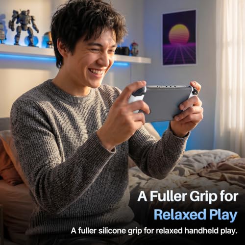 TNP JoyCon Cover for Nintendo Switch 2, Silicone Controller Case, White | 2-Piece Anti-Slip Skin Set for Left and Right Joy-Con 2 Controllers with Matching Thumb Grip Caps; Controllers Not Included - color: White