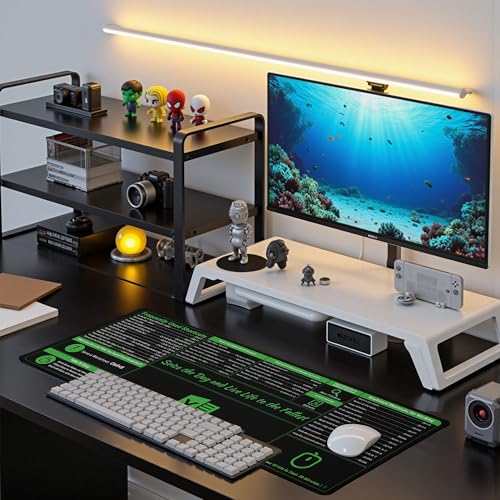 Excle Large Mouse Pad Desk Pad,Extended Mouse Pad Cute Mouse Pads for Desk Accessories,31.5 x 11.8In Long Computer Keyboard Mousepad Mouse Mat with 3mm Non-Slip Base and Stitched Edge - color: Excle