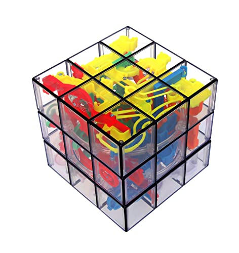 Rubik’s Perplexus Fusion 3x3 Gravity 3D Maze Game Brain Teaser Puzzle Ball | Anxiety Relief Items Cool Stuff | Sensory Toys for Adults & Kids Ages 8+ | Twist To Align Tracks & Guide Puzzle Cube, Challenging STEM Puzzle Develops Problem-Solving & Logic Ski