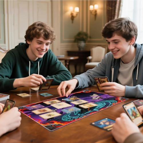 for MTG Playmat, for TCG Play Mat, 24 x 14 inches, Magic Game Card Mat Commander Playmat,Trading Card Inked Game Mat,Battle Game Rubber Non-Slip Mat - Skull Mage - color: Skull Mage
