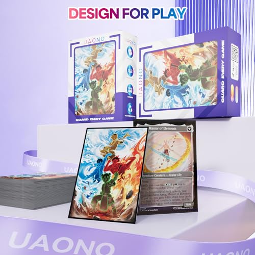 UAONO MTG Card Sleeves - 100 Count Standard Size Matte Art Sleeve | Smooth Shuffling & Ultra Clear Protection, for Magic The Gathering(Chinese Style) - color: Chinese Style
