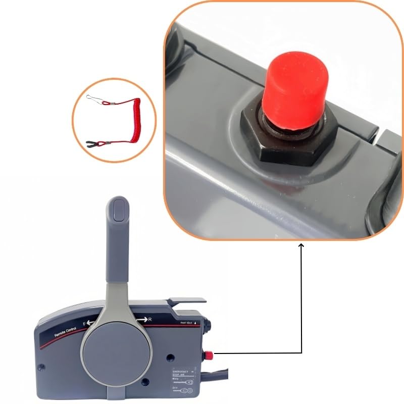 Outboard Machine Remote Control Box Assembly 703-48230-14 Suitable for Yamaha 703 Outer Side Mounted 7PIN Without Fine Adjustment Switch Push to Open