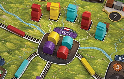 Capstone Games Imperial Steam Strategy Board Game for 2 to 5 Players, Heavy Economic Railroad with Worker Placement, Route Building, Industrial Expansion & Resource Optimization | Ages 12+ | 120 Min