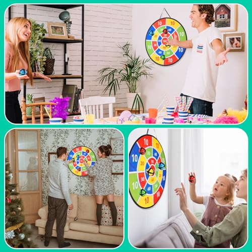Redllo 58PCS Carnival Games Combo Set, Dart Board Knock Down Can Bean Bag Toss Game Party Indoor Outdoor Birthday Party Fall Festival Field Day for Kids Adults Yard Plastic Cones Outside Games