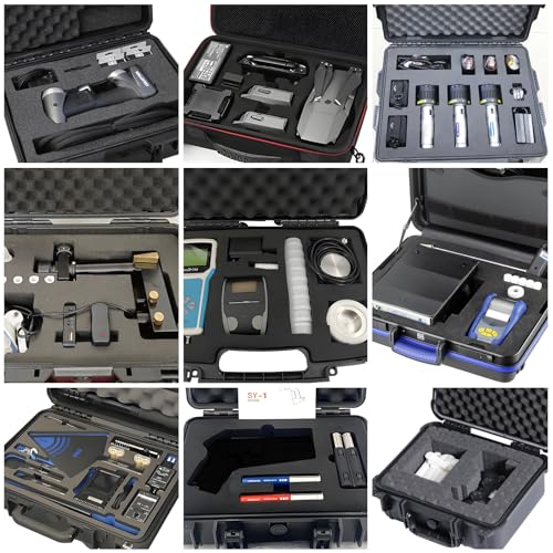KYHSOM 4 Pack Pick and Pluck Foam 16x12x2 Inch - Pre-Cubed Cell Polyurethane Sheets for Tool Box, Camera, Craft and Protective Case Liner Organizer
