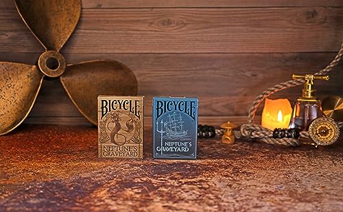 Neptune’s Graveyard Bicycle Pirate Ship & Mermaid Playing Cards - Premium Quality, Ideal for Pirate Parties, Ocean-Themed Decorations & Gifts - 2-Pack Set