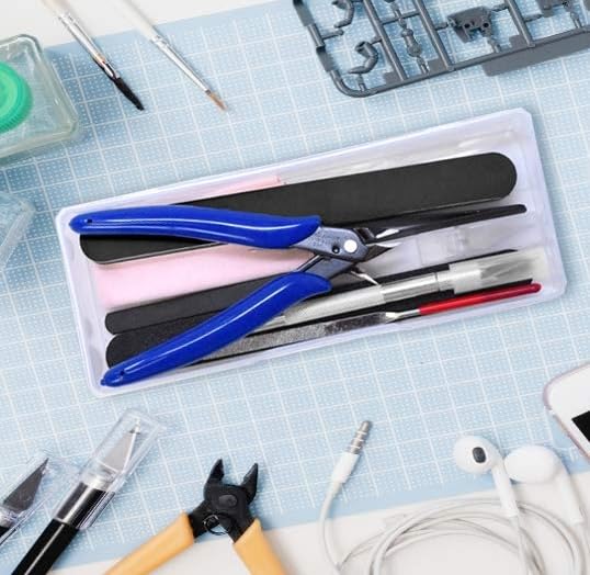 Mandala Crafts 13 PCS Plastic Model Tools Sets with Hobby Clippers, Tweezers, Files, Knife - Professional Basic Model Building Tools Set for Assembling Miniatures Mecha Cars - style: Basic13 PCs