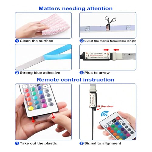 LED Strip Lights 32.8ft LED Lights for Bedroom,TV Backlight, Party,Gaming Room, Home RGB Decor USB Powered Plug & Play with Remote Con - size: 32.8ft