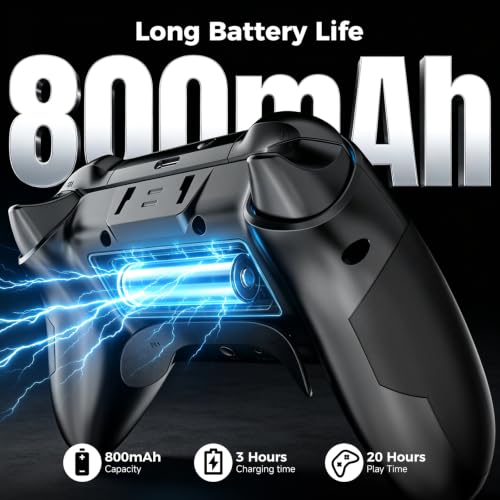 YAEYE Wireless PC Game Controller for Windows(7/8/10/11)/Android/PS3 | PC Gamepad with 2.4G & Wired Modes, Macro Programming, Turbo & Vibration, 7-Color LED