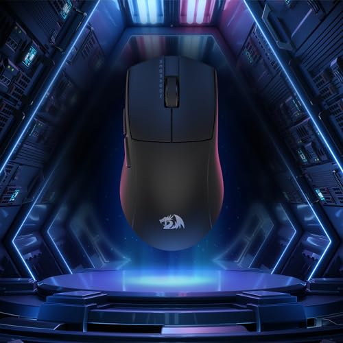 Redragon M724 Wired Gaming Mouse, 42G Ultra-Light 12,400 Max DPI Optical Gaming Mouse with 5 Programmable Buttons, Ergonomic Natural Grip Build, Software Supports DIY Keybinds & DPI, Black - color: Black-Wired, style: 1K Hz
