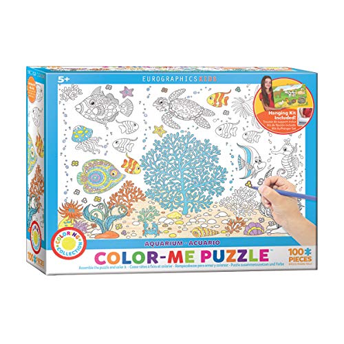 EuroGraphics Aquarium Color Me Puzzle (100 Piece) - size: 100 Piece Puzzle, style: EuroGraphics Aquarium Color Me Puzzle (100 Piece)