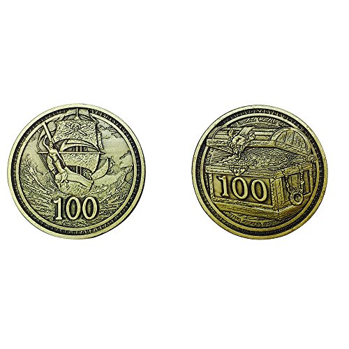 Pirate Variety Set of 10 (Plated Metal Novelty) Adventure Coins for RPG LARP DND Pathfinder Treasure Booty - style: Novelty