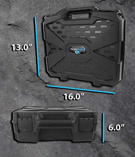CASEMATIX Miniature Carrying Case - Hard Shell Warhammer Carrying Case with Shock-Absorbing Foam, Portable Miniature Case with 120 Miniature Capacity for Secure Transportation