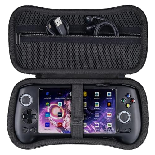 khanka Hard Travel Case for Anbernic RG557 Retro / RG556 Retro Handheld Game Console,Case Only. | Hard Shell Protection, Smooth Zipper Opening, Secure Custom Fit, Travel-Ready Portable Storage, Protective Case Only - style: Black