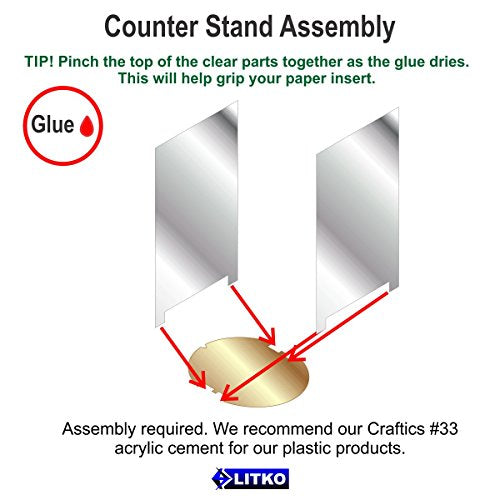 LITKO Paper Figure Stands | Compatible with D&D | 1x1.5-Inch Round | Set of 5 (15 pieces) | Reusable clear standee & card holder | Print & Play, Pathfinder & RPG ready | Glue assembly required