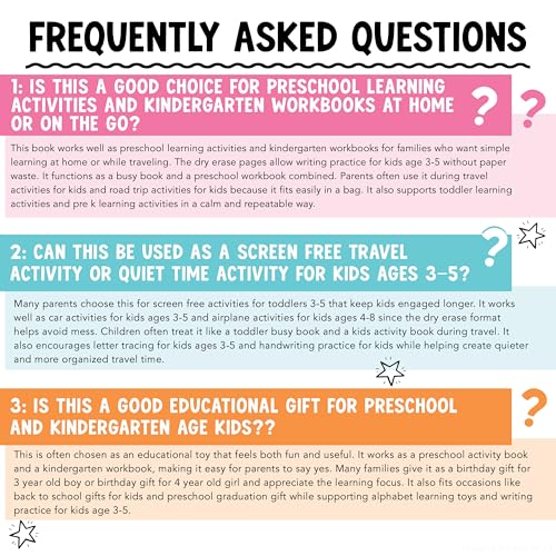 Hadley Designs Preschool Learning Activities - ABC Tracing Books for Kids Ages 3-5, Reusable Letter Tracing for Kids, Wipe Clean Preschool Workbooks, Learn to Write Dry Erase Writing Practice for Kids
