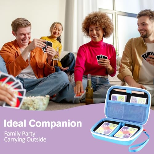 ProCase Hard Playing Card Game Carrying Case, Holds 300+ Cards -Blue | Travel Storage Box, Compatible with UNO, Five Crowns, SKYJO, PlayMonster and More Card Games, Case Only - color: Blue