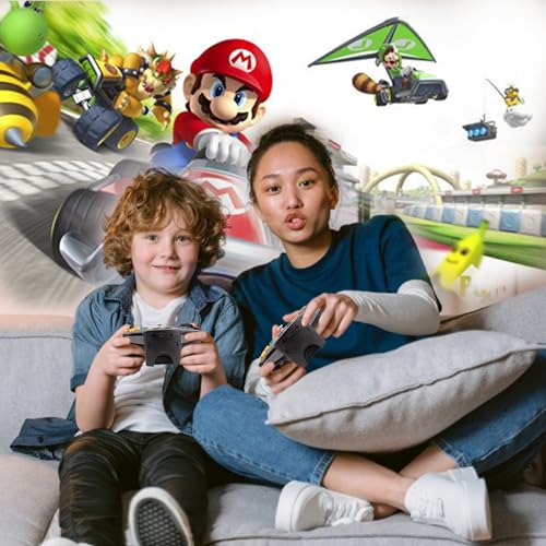 KIWITATA Wireless Controller for Retro N64 Games, 2.4GHZ Rechargeable Wireless N64 Remote Joystick Gamepad Controller for Original N64 Console Black - color: black