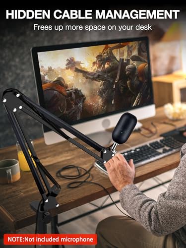 Seiren V3 Mini Boom Arm - Mic Arm for Razer Mini, Seiren V2, Seiren X and Most Microphone, Adjustable Boom Scissor Arm Stand with 3/8" to 5/8" Adapter by SUNMON