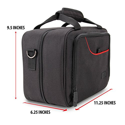 USA Gear Sling Bag Compatible with Nintendo Switch 2, Dock Station, Gamecube / Pro Controller, Joy Cons & more Nintendo Switch 2 Accessories - Customizable Interior, Shoulder Strap - Red - color: Red and Red